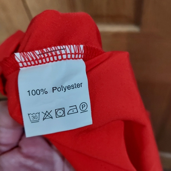 Womans Red Shirt Dress - Picture 6 of 8